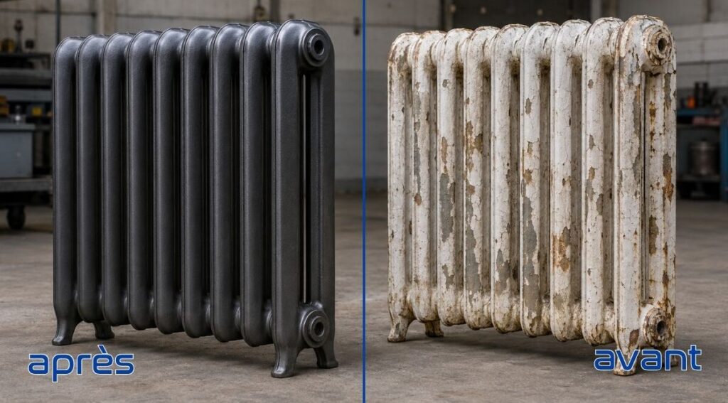 Décapage et désembouage radiateur en fonte